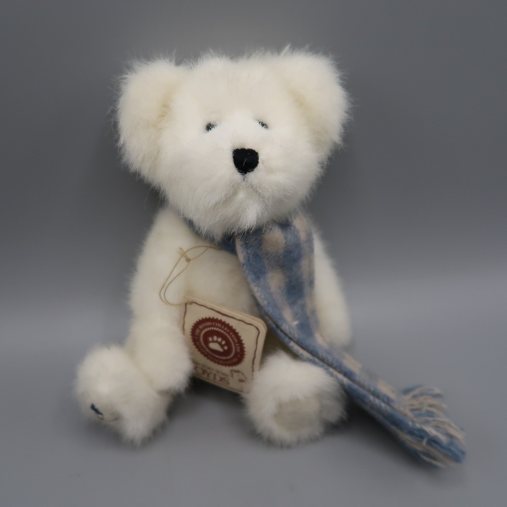 Boyds Bears SHIVERS SNOWBEARY the Bear 7" Plush Decor White Jointed